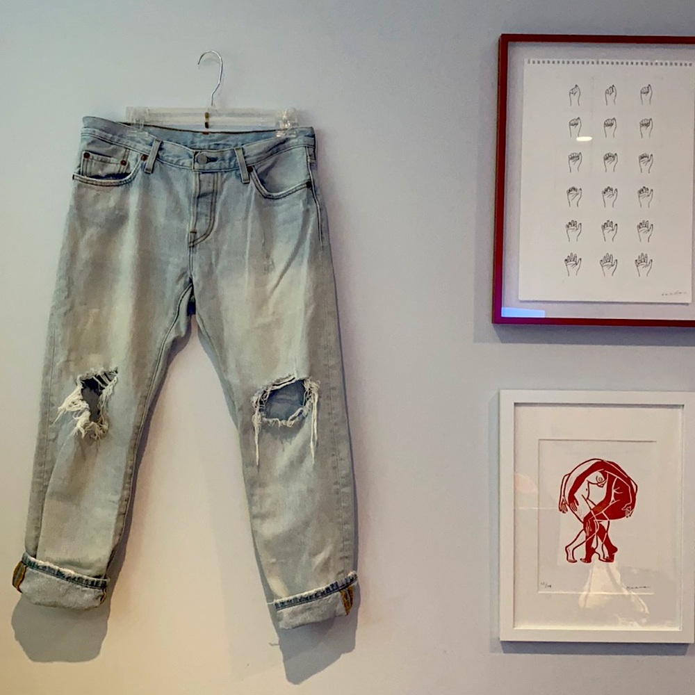 Levi's Light Blue Boyfriend Jeans
